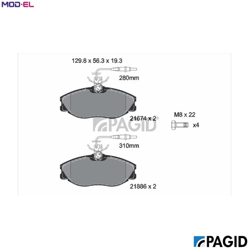 Brake pad set disc - set,