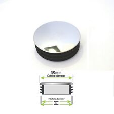 Tube Inserts Chrome Metal Capped Pipe Plugs Blanking Bungs End Caps Round UK