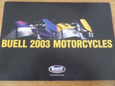 Buell Range Motorcycle Sales Brochure 2003