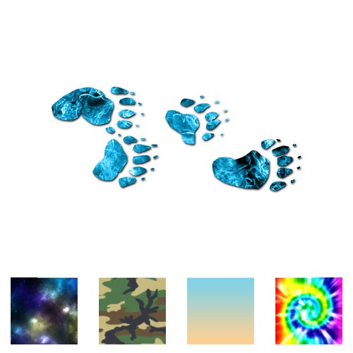 Bear tracks vinyl decal - tracks,