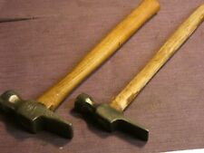 2 VINTAGE TINSMITHS HAMMERS CAST STEEL NO 2 & 9 TOOLSHOP TOOLS