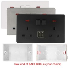 2 Gang White Twin Double