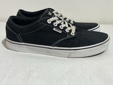 Vans Atwood Low Canvas Shoes UK 8.5 Black Padded Sneakers 721356 Lace Up