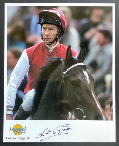 Lester piggott signed photo - signed,