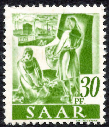 Saar 1947 30pf - saar,
