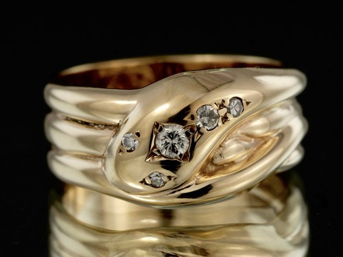 9ct snake ring - snake,