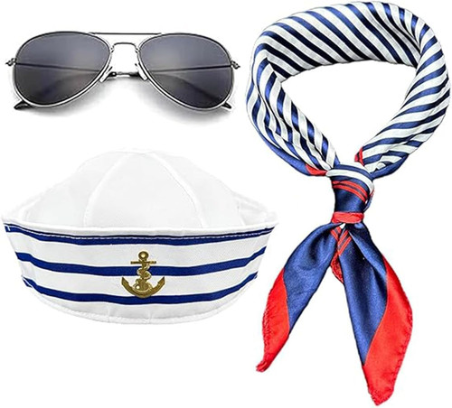 3pcs sailor hat - and, set