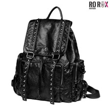 Women's Goth Punk PU Backpack