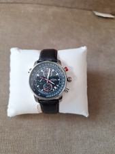 Rotary GS00499/04 Black Dial Brown Leather Strap Chronograph Men's Watch