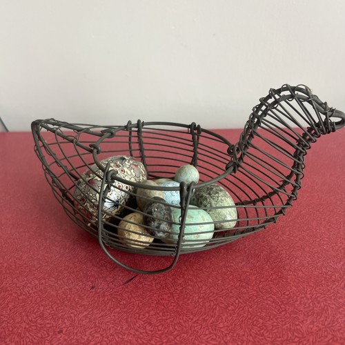 Vintage french wire egg - wire,