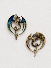 Mythical dragon brooch - mythical,