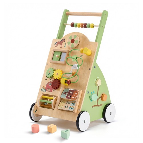 Wooden baby walker - wooden,