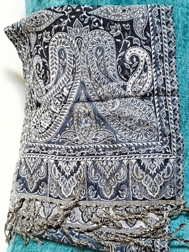 Women navy blue paisley - navy,
