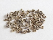 50 x Meccano Cheese Head Bolt And Square Nut Part 37b 37a Brass Plated GC