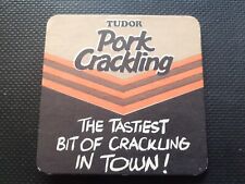 Tudor Pork Scratchings Beer Mat. Traditional Pork Snacks. 