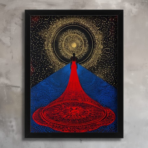 Cosmic mandala art print - cosmic,