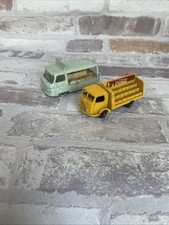 2x Vintage Lesney Commer Milk Float & No.37 Coca Cola Karrier Matchbox Model Car