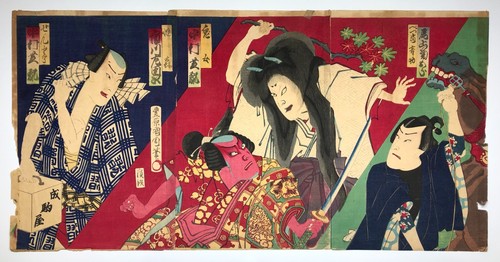 Kunichika woodblock print - kunichika,