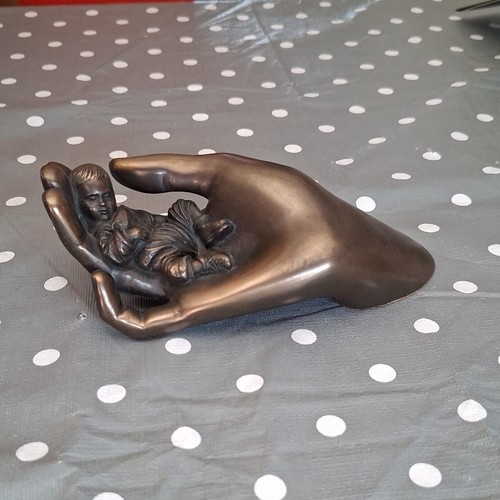 Pewter baby statue - baby, made