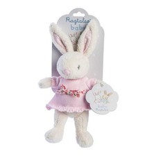 Ragtales Plush Toy Rattle For Babies Fifi Rabbit White - Super Soft Toy 23cm