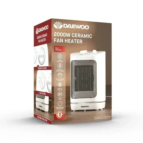Daewoo 2000w ceramic fan - ceramic,