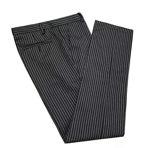Black grey pinstripe - grey, trouser