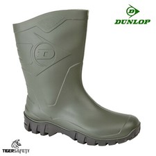 Dunlop Dee Calf Short Half Length Quality PVC Rubber Wellington Boots Wellies 