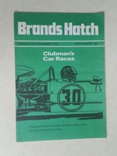 BRANDS HATCH OFFICIAL PROGRAMME 17TH NOVEMBER 1974  CLUBMAN'S CAR RACES