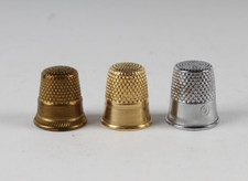 Vintage Thimble set of 3 Gold