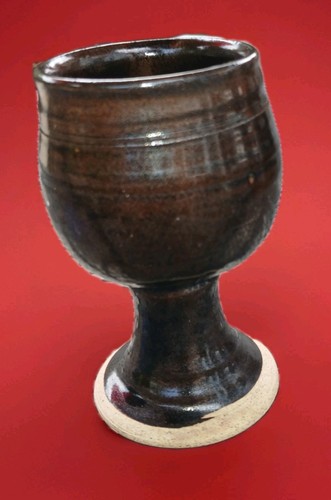 Vintage dark studio pottery - dark,
