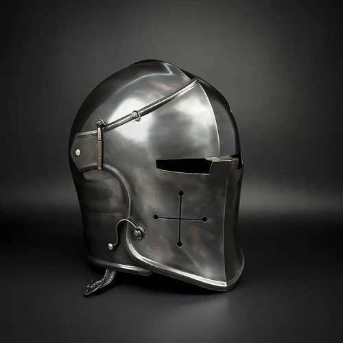 Medieval barbuta knight helmet - barbuta,