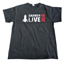 Darwen Live Festival 2016 Road Crew Double Sided T-shirt Black Large 