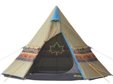 Logos One Pole Tent "Navajo Teepee 300" 3-4 Person 118.11×98.42×70.86in