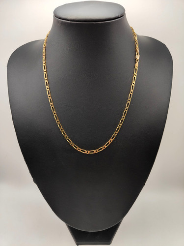 Solid 9ct yellow gold figaro - solid,