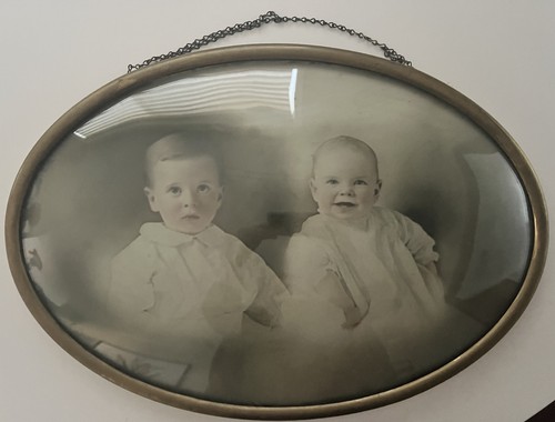 Antique baby child photo oval - antique,