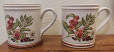 Pair Vintage Denby Coffee Mugs - Maxwell House 25 Years Ltd Edition - NEW