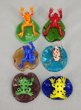 SIX HAND BLOWN SMALL GLASS