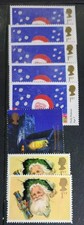 8xUnfranked 1stClass 1997/2000/13 Xmas Stamp Mix Off Paper No Gum Face Val£13.60