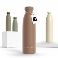 LARS NYSØM Stainless Steel Insulated Water Bottle Insulated Thermo Flask Brown