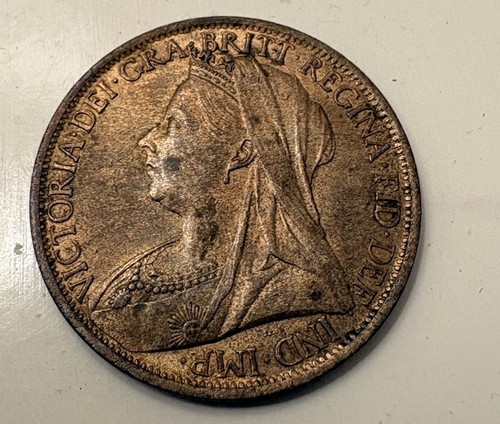 Queen victoria 1899 penny - a,
