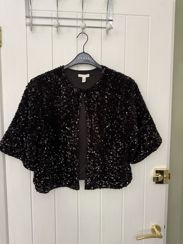 Black sequin bolero jacket - sequin,