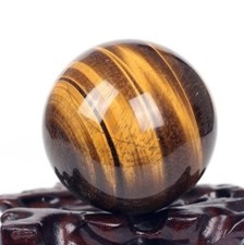 Natural  Tiger Eye Crystal Ball Gemstone Sphere HealingReiki Minerals With Stand