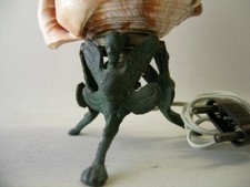 Antique conch shell cameo lamp