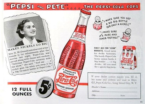 Pepsi cola 2x3 fridge magnet - pepsi,
