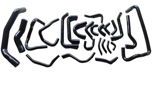Black silicone hose kit - black,