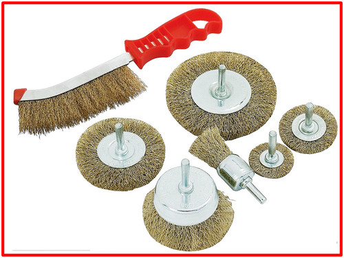 7pc wire brush - brush, wheel