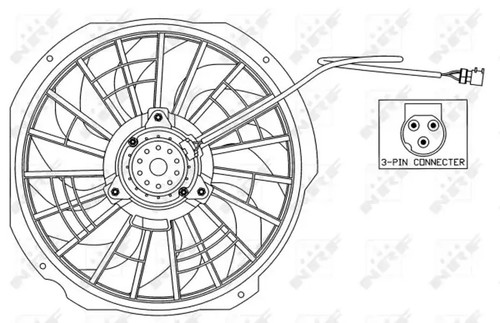 Radiator fan single 47025 - radiator,
