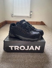 Men’s Trojan Black Steel Toe Cap Shoes Brand New Box Included Men’s Size 8 UK