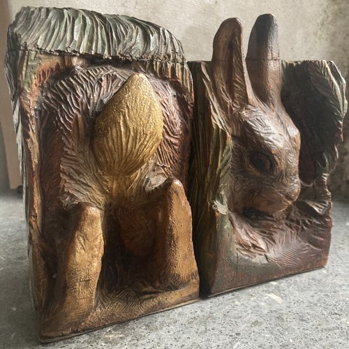 Arts crafts carved - arts, bookends