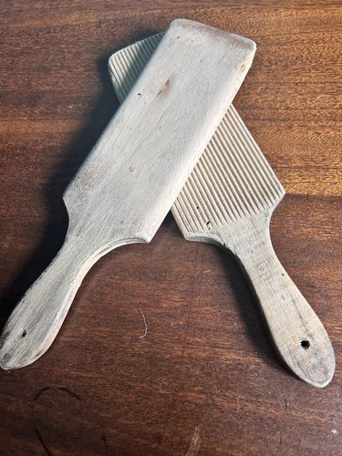 Large vintage wooden butter - large,